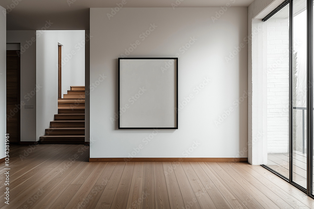 minimalist interior space featuring a mockup of a frame for an art painting on the wall with beautiful interior minimalist interior space featuring a mockup of a frame for an art painting on the wall with beautiful interior
