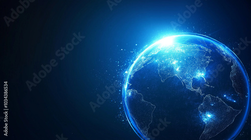 blue planet earth as fiber optical supper fast future internet