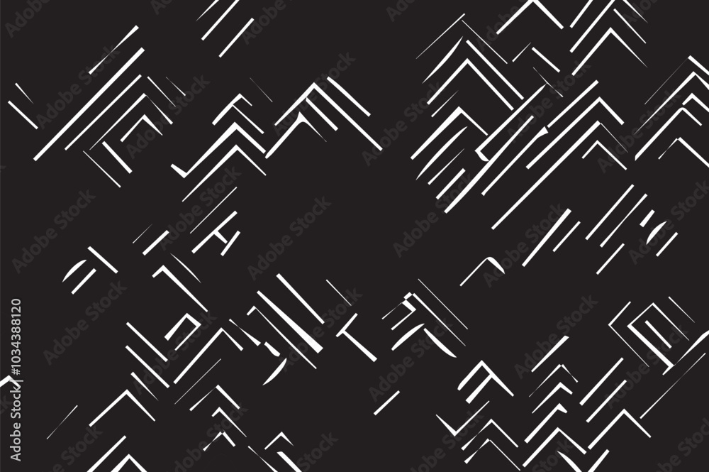 Seamless vector abstract pattern. white strokes on an black background Seamless vector abstract pattern. white strokes on an black background