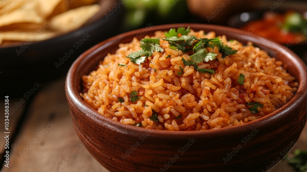 The national cuisine of Mexico: Mexican rice. The national cuisine of Mexico: Mexican rice.