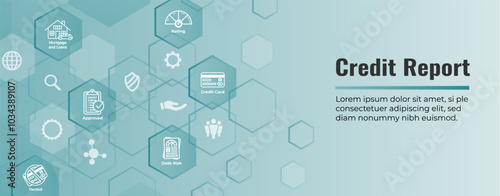 Credit Report Web Banner for Personal Loan or Mortgage