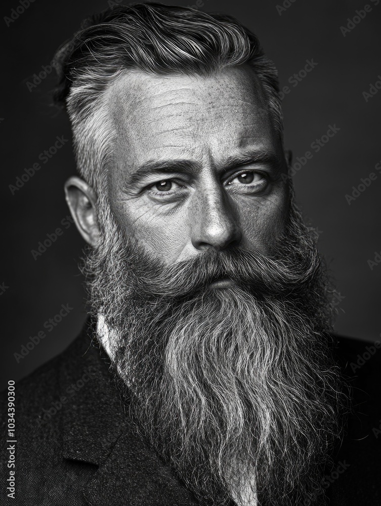 Obraz premium Man with long beard