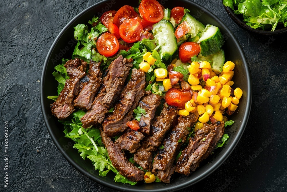 Grilled Steak Salad with Corn, Cucumber, and Cherry Tomatoes Grilled Steak Salad with Corn, Cucumber, and Cherry Tomatoes