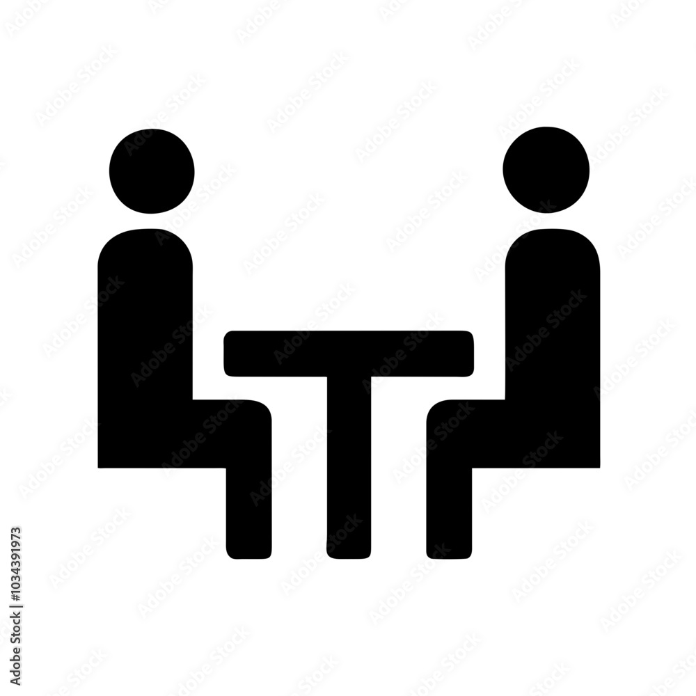 A Meeting Icon Representing Collaboration and Discussion A Meeting Icon Representing Collaboration and Discussion