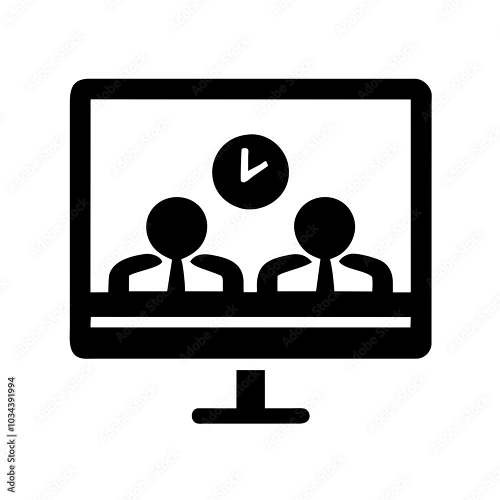 A Meeting Icon Representing Collaboration and Discussion A Meeting Icon Representing Collaboration and Discussion