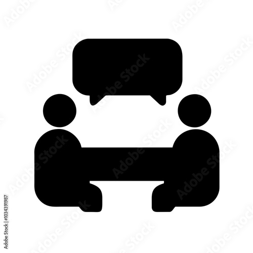 A Meeting Icon Representing Collaboration and Discussion