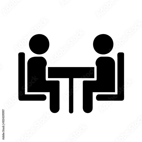 A Meeting Icon Representing Collaboration and Discussion