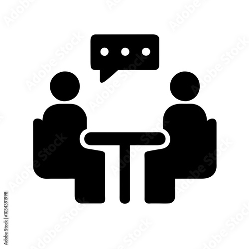 A Meeting Icon Representing Collaboration and Discussion
