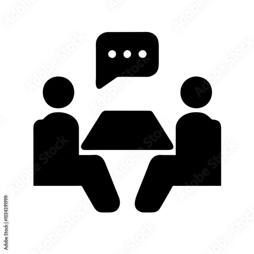 A Meeting Icon Representing Collaboration and Discussion