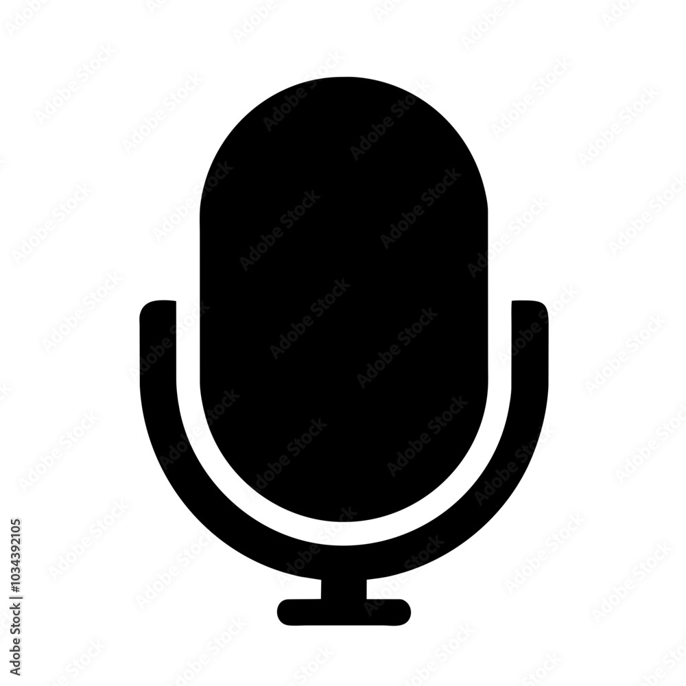 A Microphone Icon Representing Sound Capture A Microphone Icon Representing Sound Capture