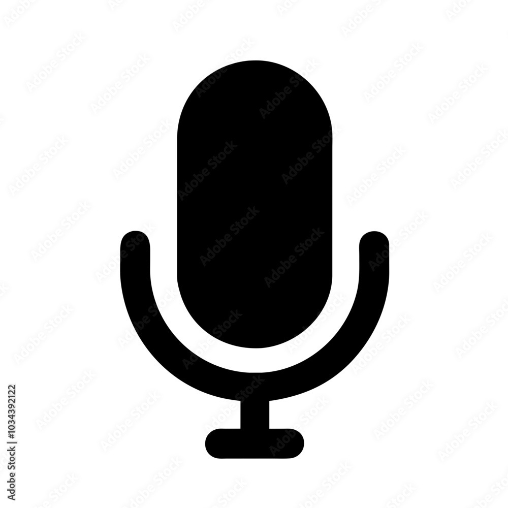 A Microphone Icon Representing Sound Capture A Microphone Icon Representing Sound Capture