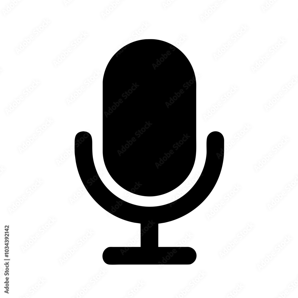 A Microphone Icon Representing Sound Capture A Microphone Icon Representing Sound Capture