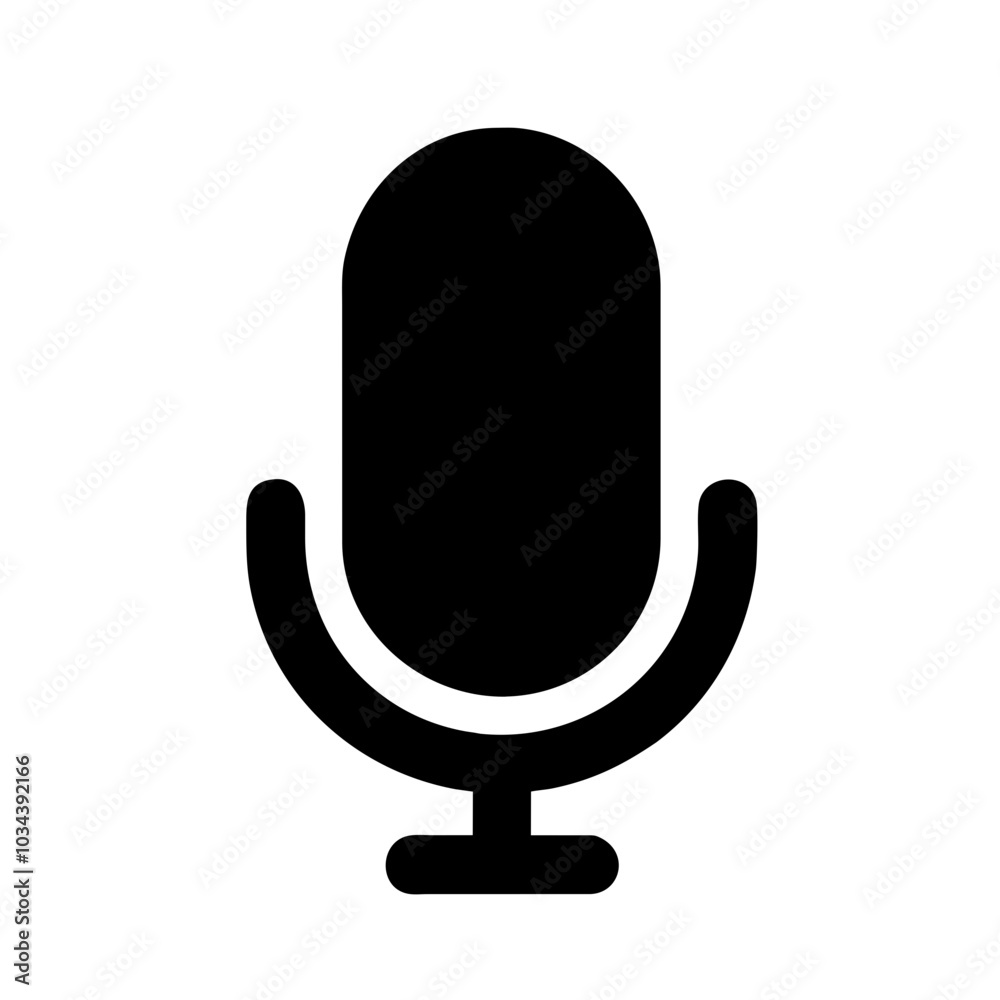 A Microphone Icon Representing Sound Capture A Microphone Icon Representing Sound Capture