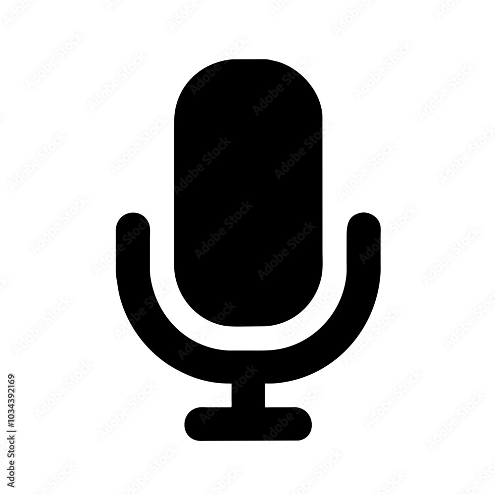 A Microphone Icon Representing Sound Capture A Microphone Icon Representing Sound Capture