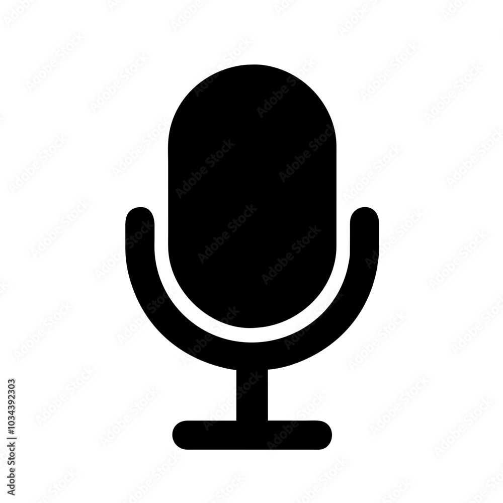 A Microphone Icon Representing Sound Capture A Microphone Icon Representing Sound Capture