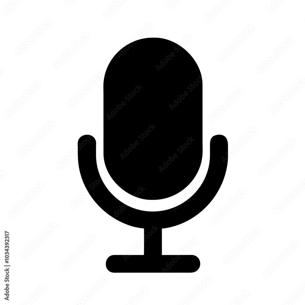 A Microphone Icon Representing Sound Capture A Microphone Icon Representing Sound Capture
