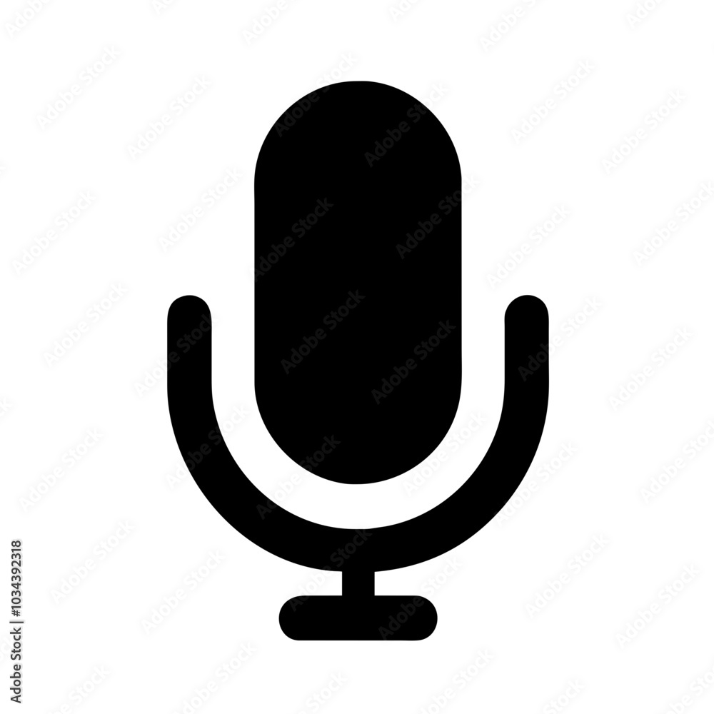 A Microphone Icon Representing Sound Capture A Microphone Icon Representing Sound Capture