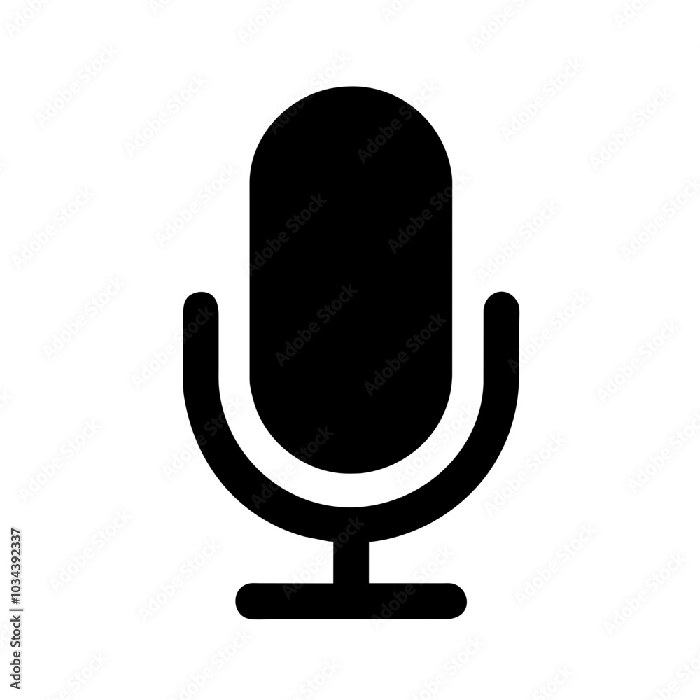 A Microphone Icon Representing Sound Capture A Microphone Icon Representing Sound Capture