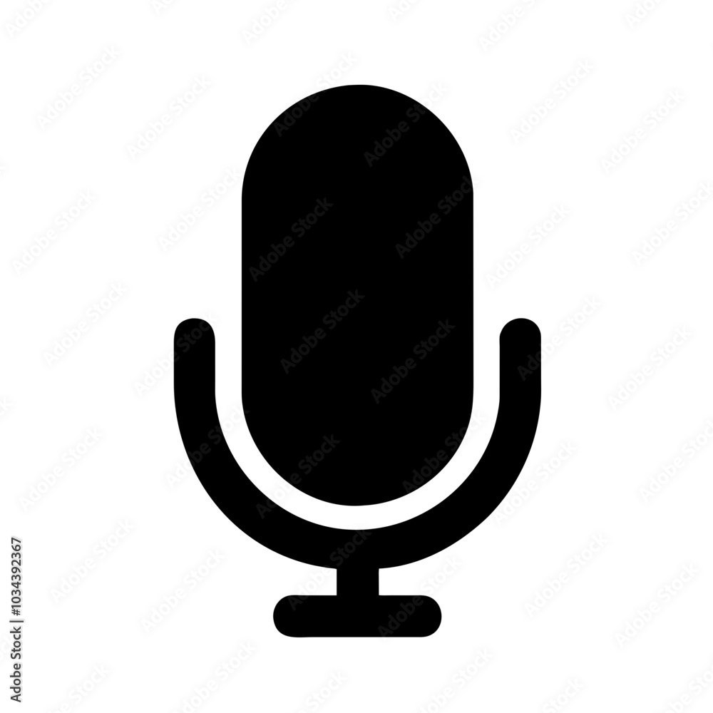 A Microphone Icon Representing Sound Capture A Microphone Icon Representing Sound Capture