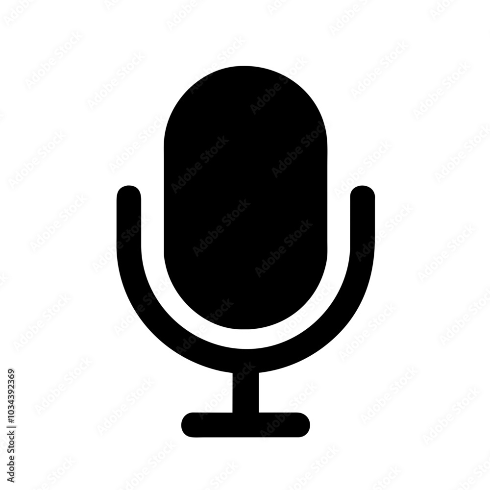 A Microphone Icon Representing Sound Capture A Microphone Icon Representing Sound Capture