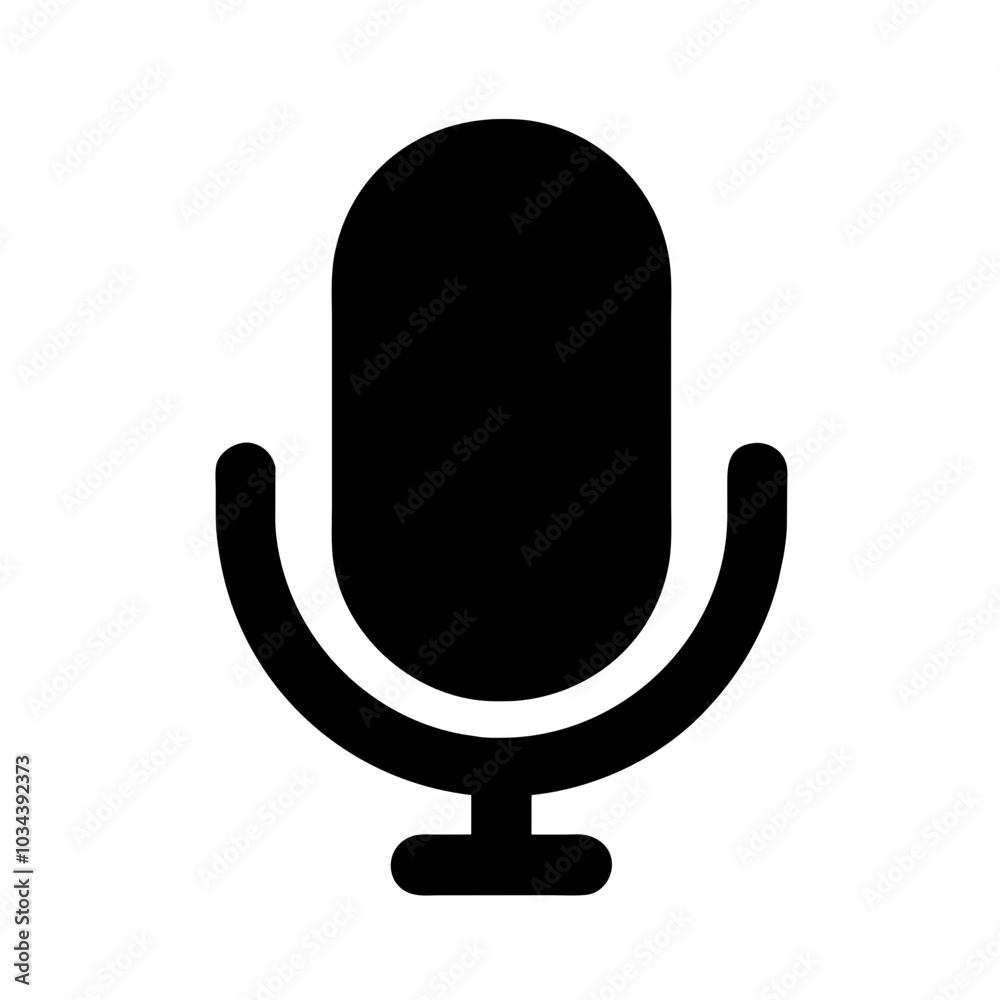A Microphone Icon Representing Sound Capture A Microphone Icon Representing Sound Capture