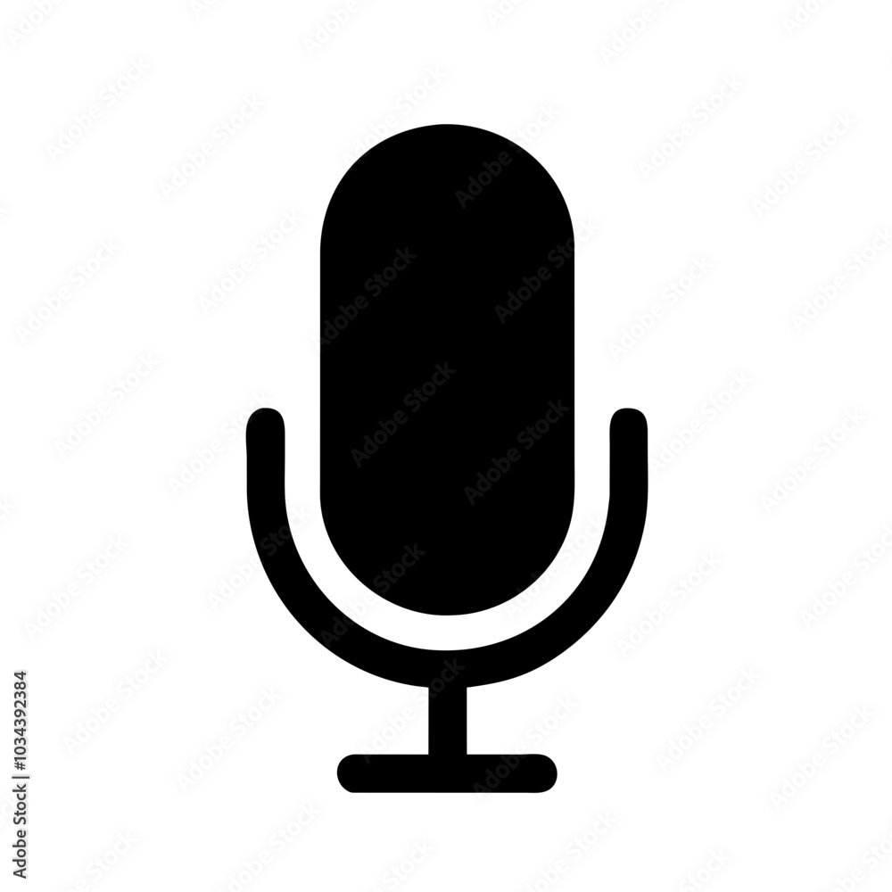 A Microphone Icon Representing Sound Capture A Microphone Icon Representing Sound Capture