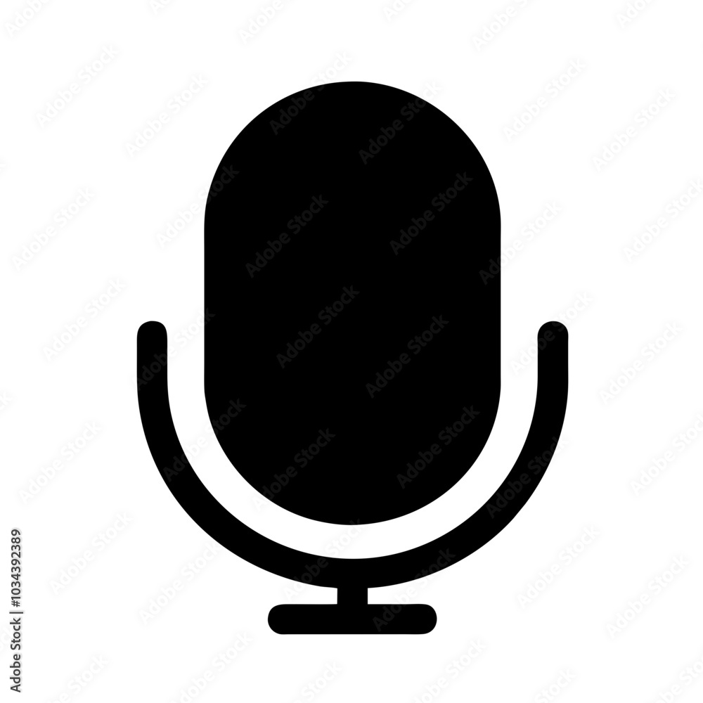 A Microphone Icon Representing Sound Capture A Microphone Icon Representing Sound Capture