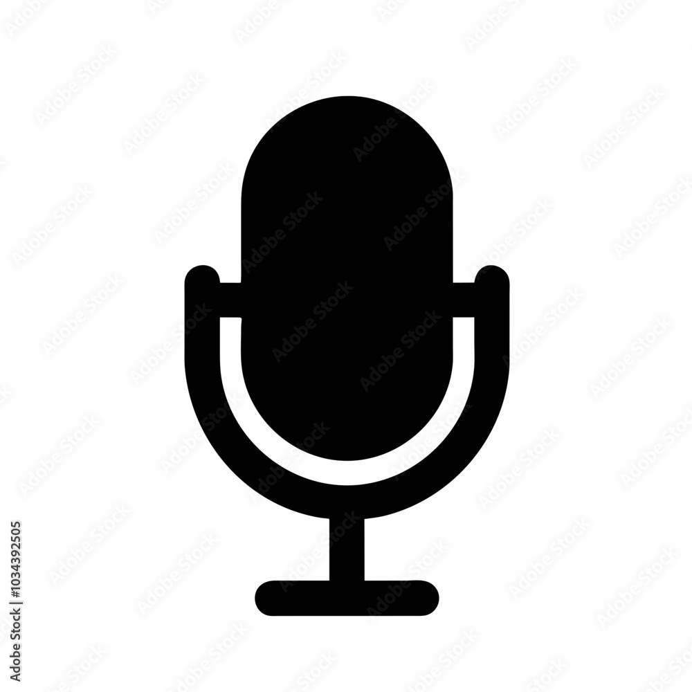A Microphone Icon Representing Sound Capture A Microphone Icon Representing Sound Capture