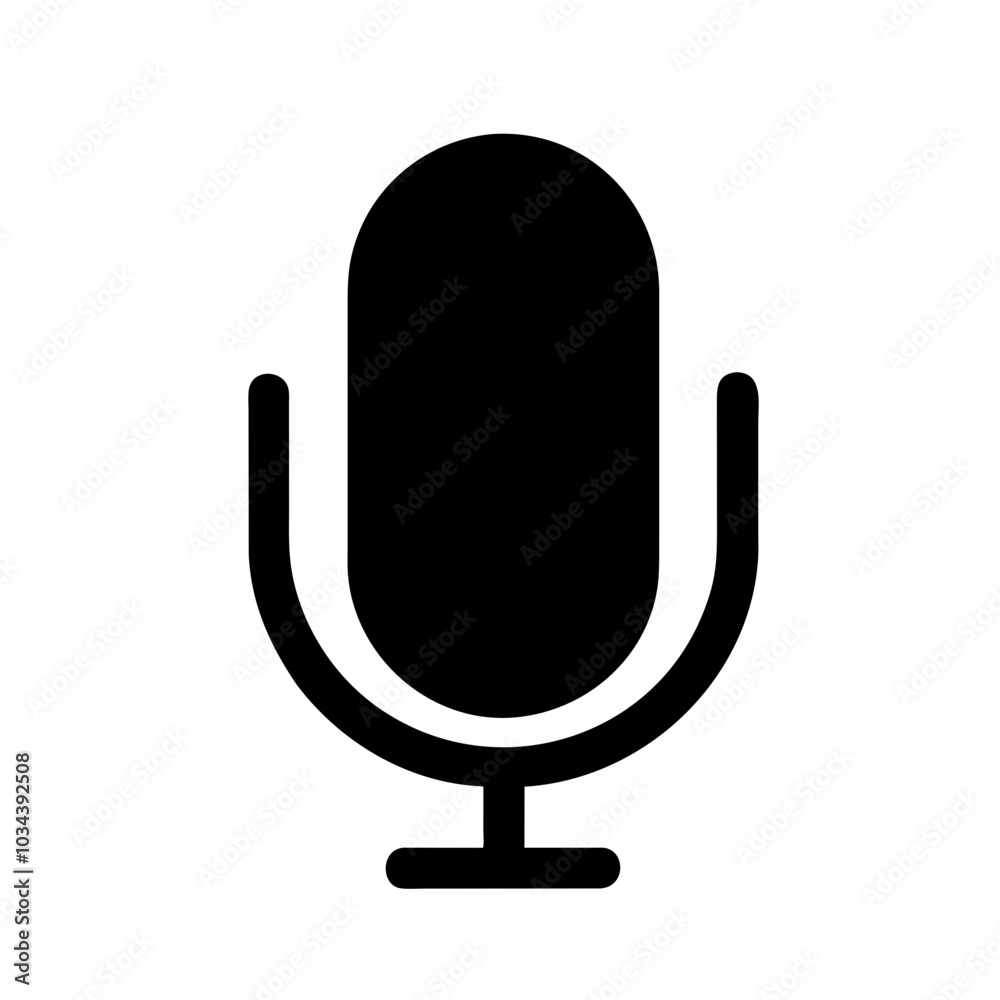 A Microphone Icon Representing Sound Capture A Microphone Icon Representing Sound Capture