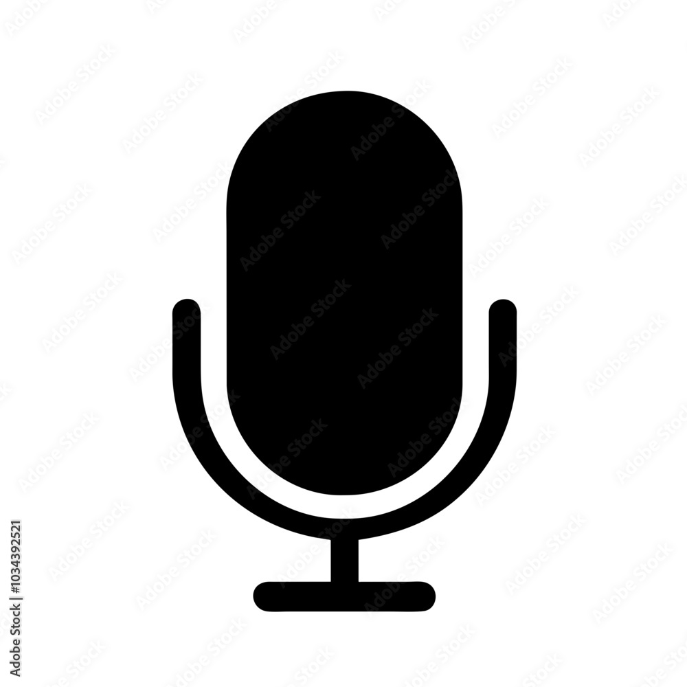 A Microphone Icon Representing Sound Capture A Microphone Icon Representing Sound Capture