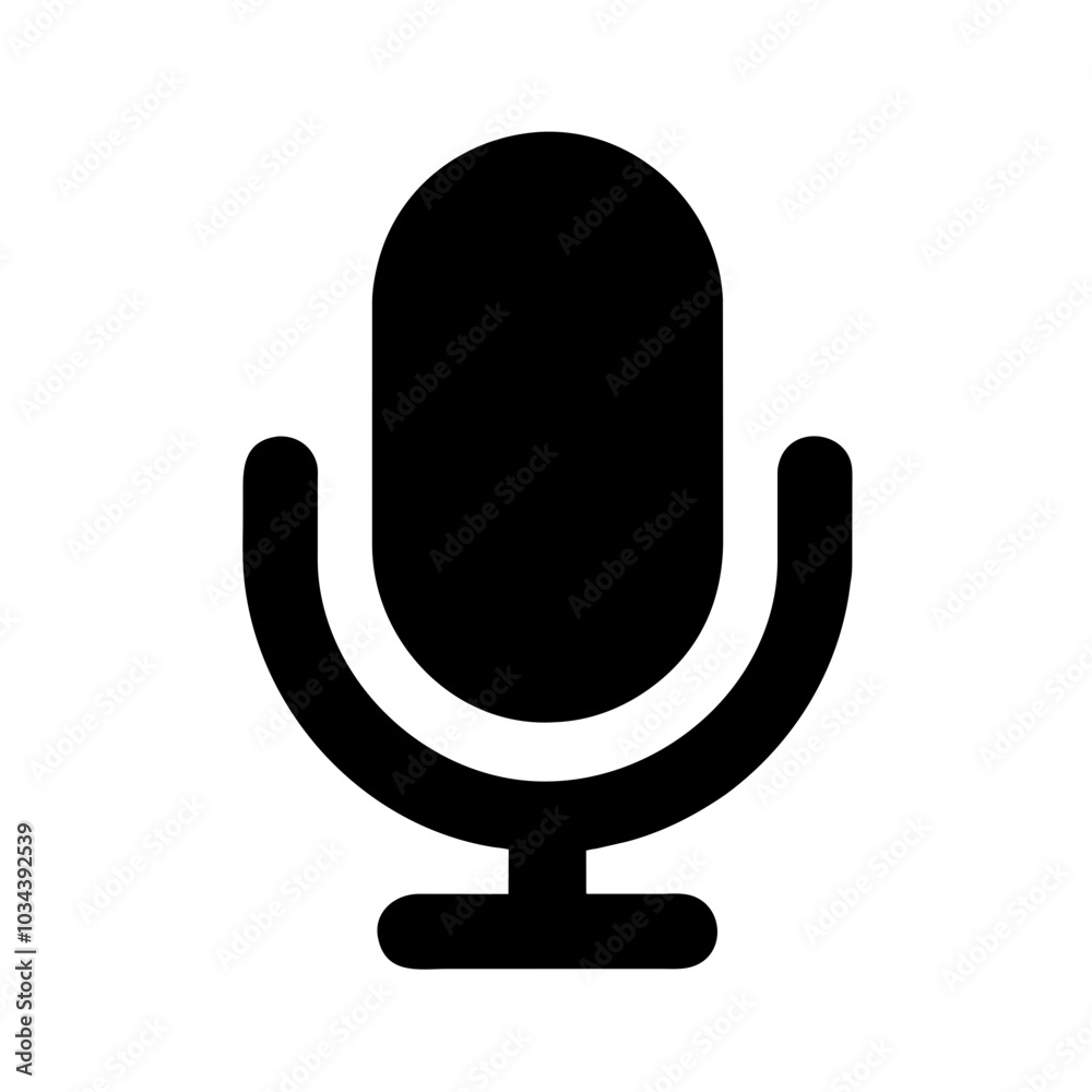 A Microphone Icon Representing Sound Capture A Microphone Icon Representing Sound Capture