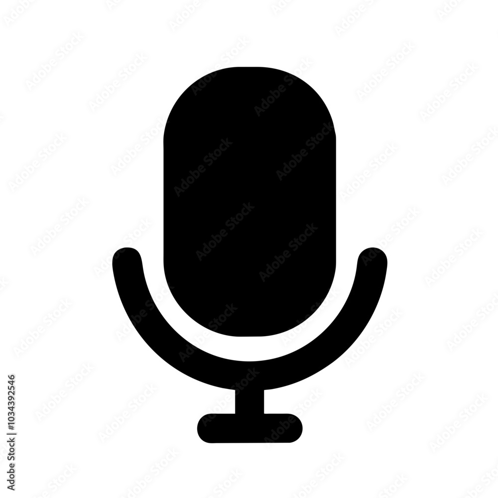 A Microphone Icon Representing Sound Capture A Microphone Icon Representing Sound Capture