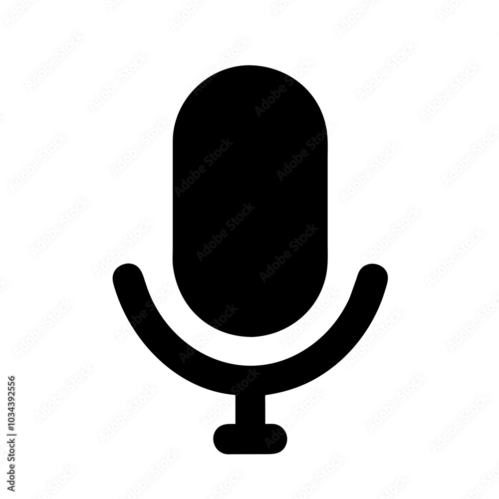 A Microphone Icon Representing Sound Capture A Microphone Icon Representing Sound Capture
