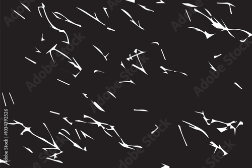 Seamless vector abstract pattern. white strokes on an black background