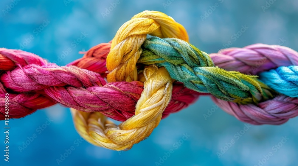 Intertwined Threads of Color A Macro Perspective of Unity and Connection Intertwined Threads of Color A Macro Perspective of Unity and Connection