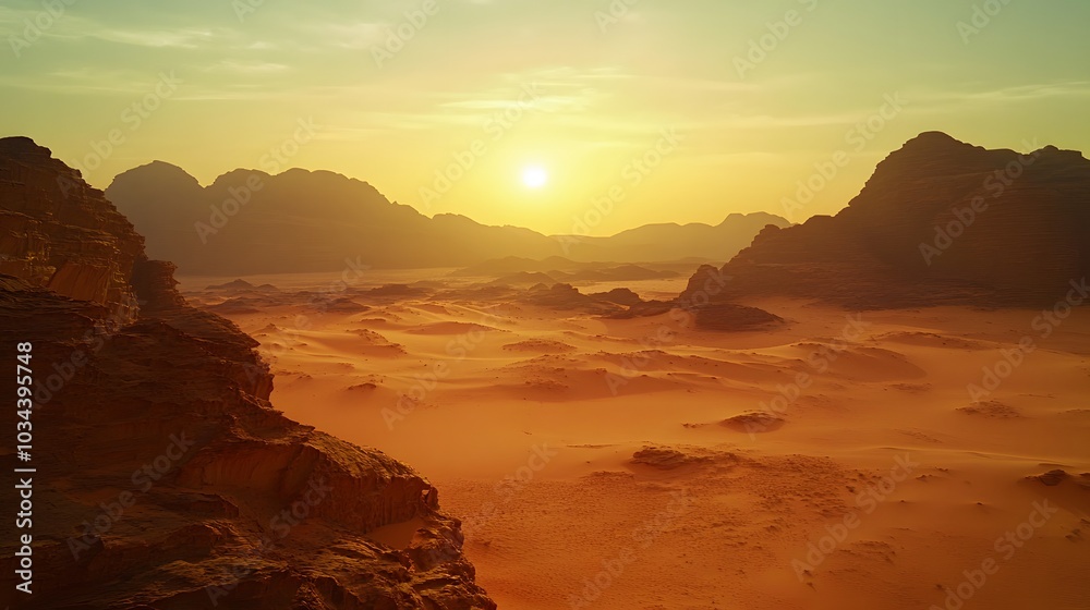 Scenic Wadi Rum mountains lanscape. Scenic Wadi Rum mountains lanscape.