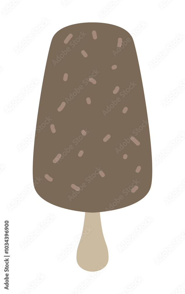 Tasty ice cream flat cartoon isolated icon on white background. Vector illustration. Sweet sticker for street food, confectionery, bar, restaurants, snacks. Tasty ice cream flat cartoon isolated icon on white background. Vector illustration. Sweet sticker for street food, confectionery, bar, restaurants, snacks.