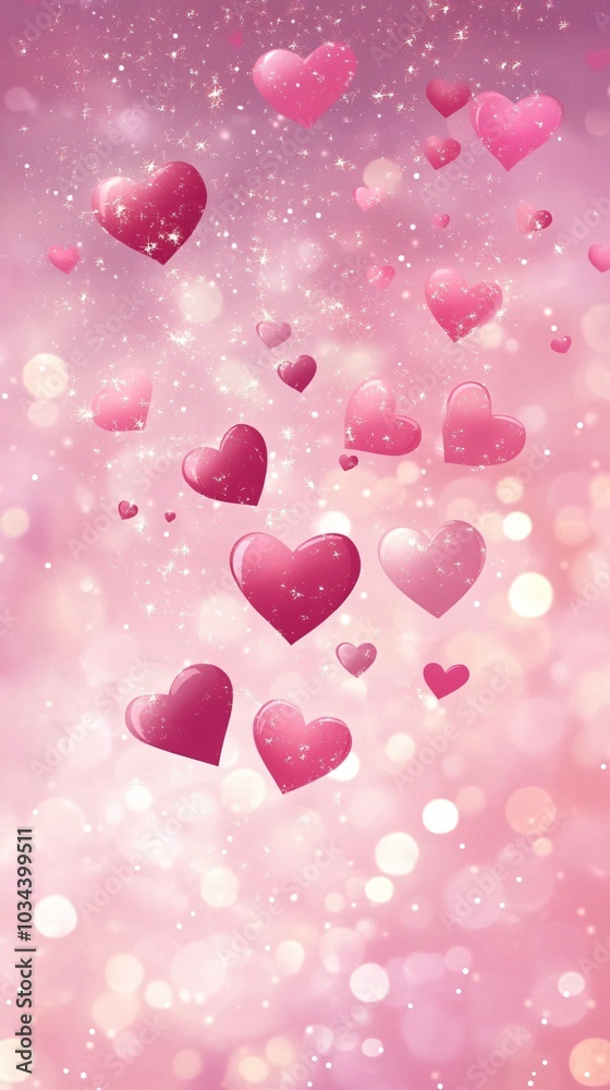 pink sparkling hearts wallpaper pink sparkling hearts wallpaper
