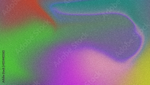 Colorful Gradient Background with Grainy Noise Texture. Modern and Futuristic Design with Smooth Fluid Shapes, Ideal for Posters with a Unique Visual Appeal.