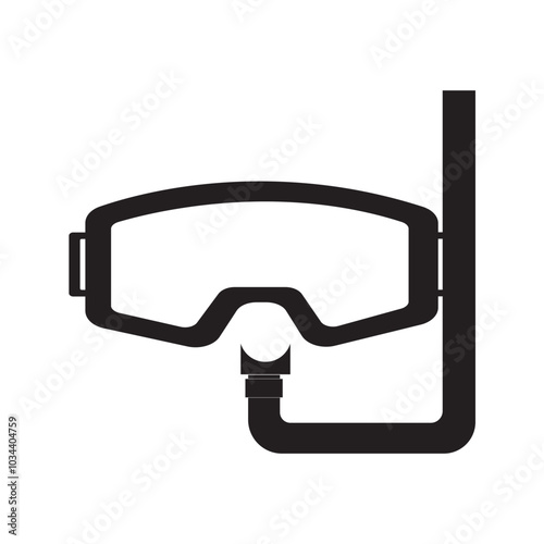 swimming goggles icon vector illustration design template