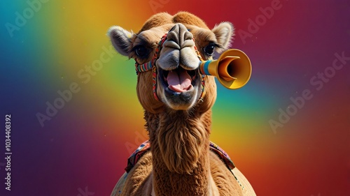 wildlife, south Africa, megaphone, announce, speak, tell, communicate, news, background, colorful.