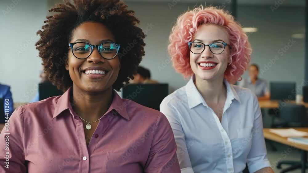 two businesswoman working in office two businesswoman working in office