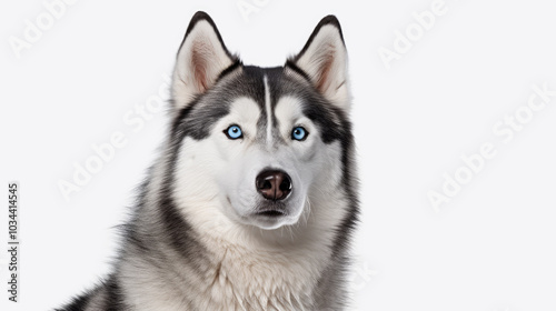 Husky Dog look in camera