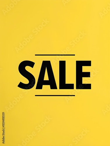 Black 'SALE' Sign on a Light Yellow Background