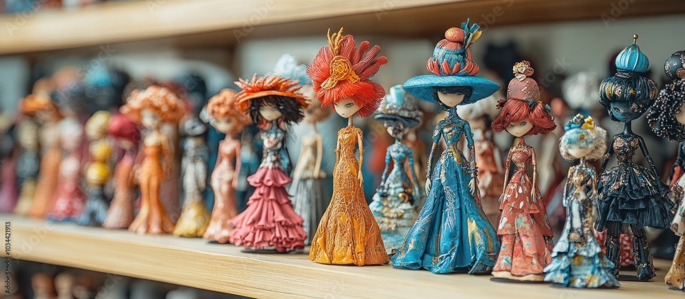 Fototapeta premium Collection of Handmade Dolls