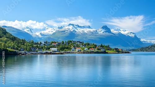 Norway, Narvik bay panorama view. photo