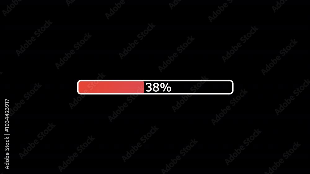 loading bar increasing from 0 to 100 percent on black background, downloading screen icon with alpha channel.
loading bar increasing from 0 to 100 percent on black background, downloading screen icon with alpha channel.