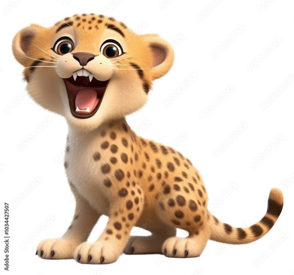 PNG A cute Leopard cheetah leopard yawning. PNG A cute Leopard cheetah leopard yawning.