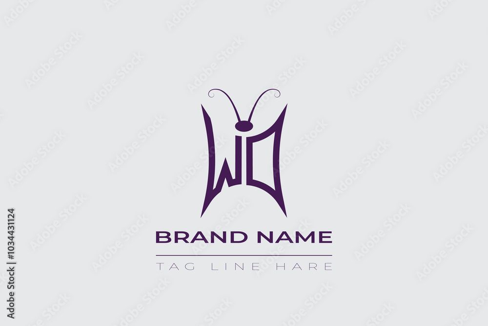 WD Butterfly logo design. Butterfly initials W and D line art logo template. This design can be used in cosmetics fashion and jewelry. WD Butterfly logo design. Butterfly initials W and D line art logo template. This design can be used in cosmetics fashion and jewelry.