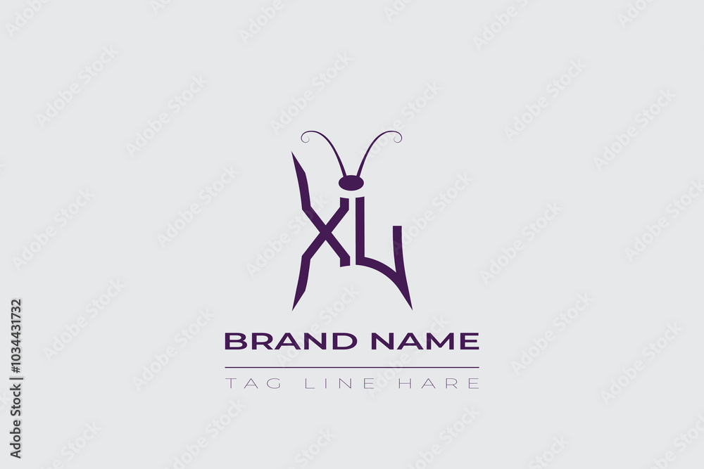 XL Butterfly logo design. Butterfly initials X and L line art logo template. This design can be used in cosmetics fashion and jewelry. XL Butterfly logo design. Butterfly initials X and L line art logo template. This design can be used in cosmetics fashion and jewelry.